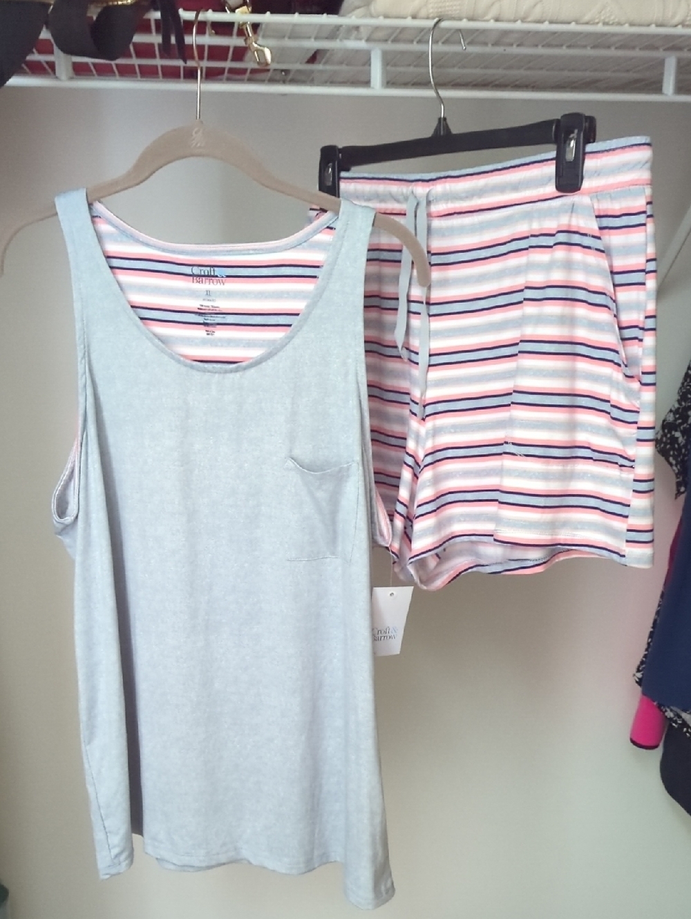 Croft & Barrow Tank & Shorts Pajama Set NWT XL
